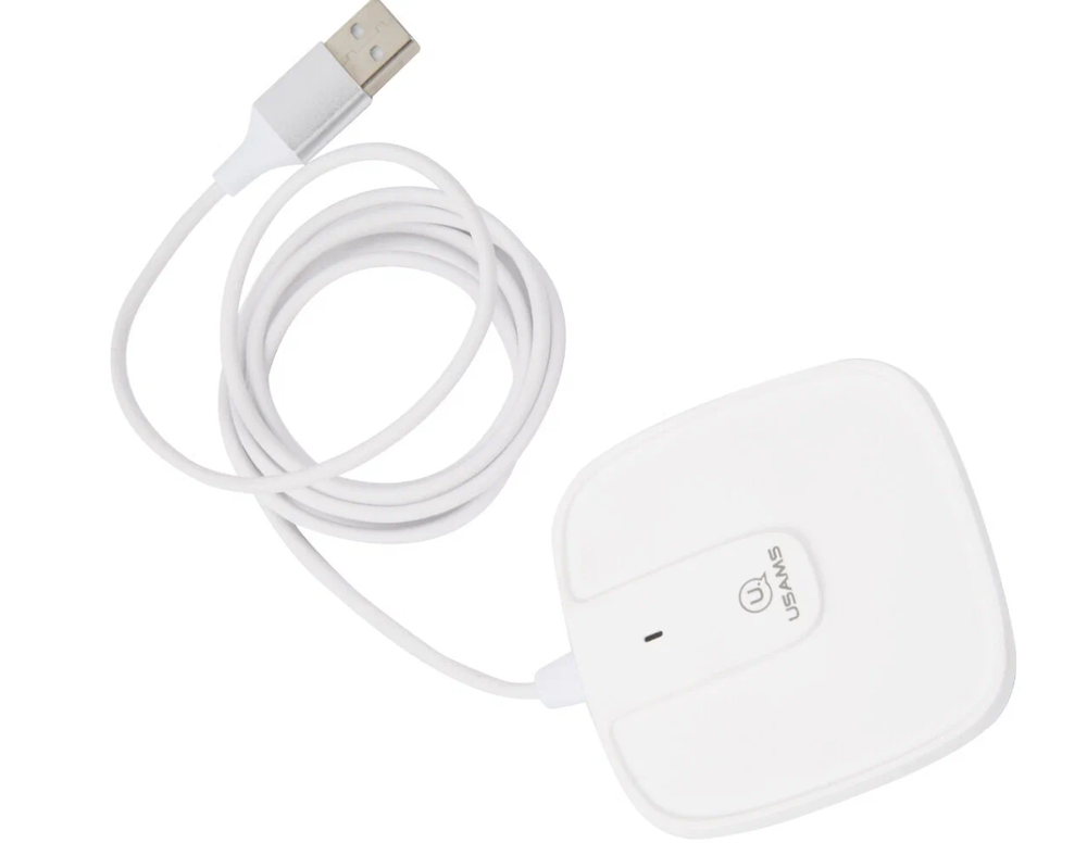 Беспроводная зарядка USAMS US-CD153, Magsafe, 3A, белый (CD153DZ02)