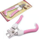 Когтерез для животных «ЗООУЛЬТРА», пружинный механизм, ручки ручка - крючок, цвет белый / голубой, 16см