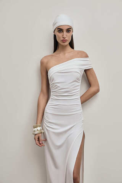 Платье-макси Flow с асимметричной драпировкой