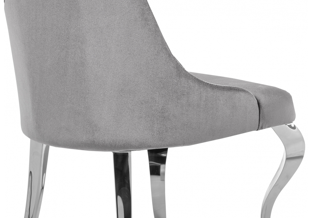 Стул на металлокаркасе Woodville Gustav серый, ножки хром