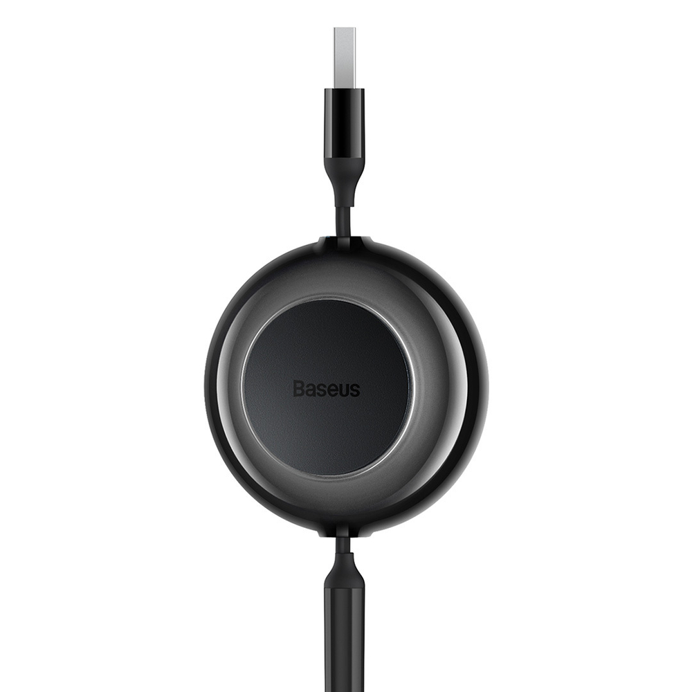 Кабель Baseus Bright Mirror II Series Retractable 3in1 Fast Charging Data Cable USB to M+L+C 3.5A 1.1m - Black
