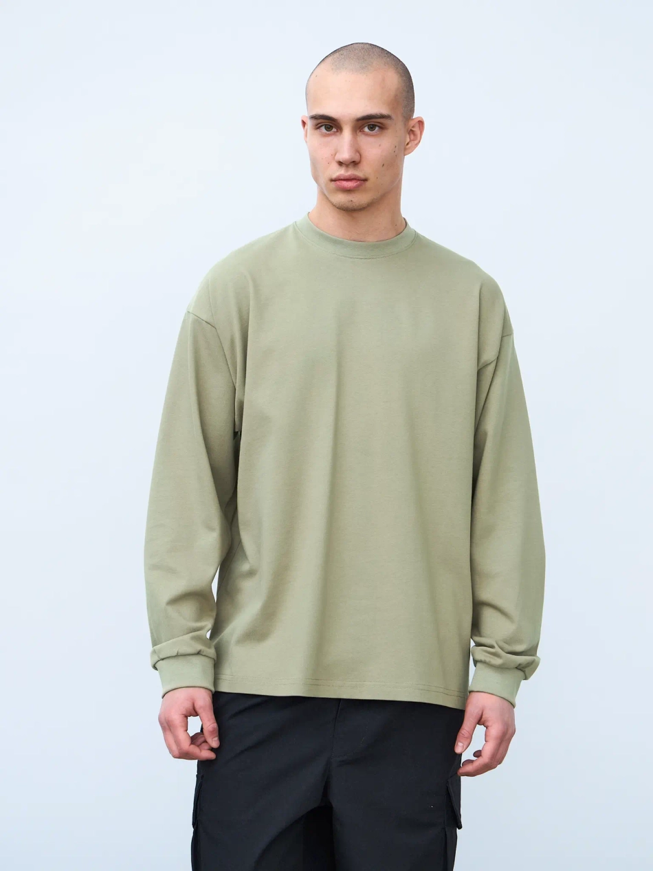 Лонгслив оверсайз (болотный) 230 г