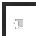 Фоторамка пластиковая 21х30 см, черная, фактура дерево, арт. 2130.628058