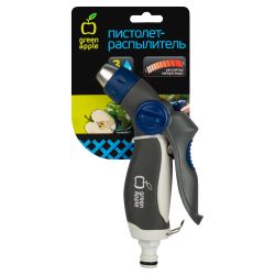 GWHM20-040 GREEN APPLE Пистолет-распылитель, пластик, регулируемая латунная форсунка, 3 режима