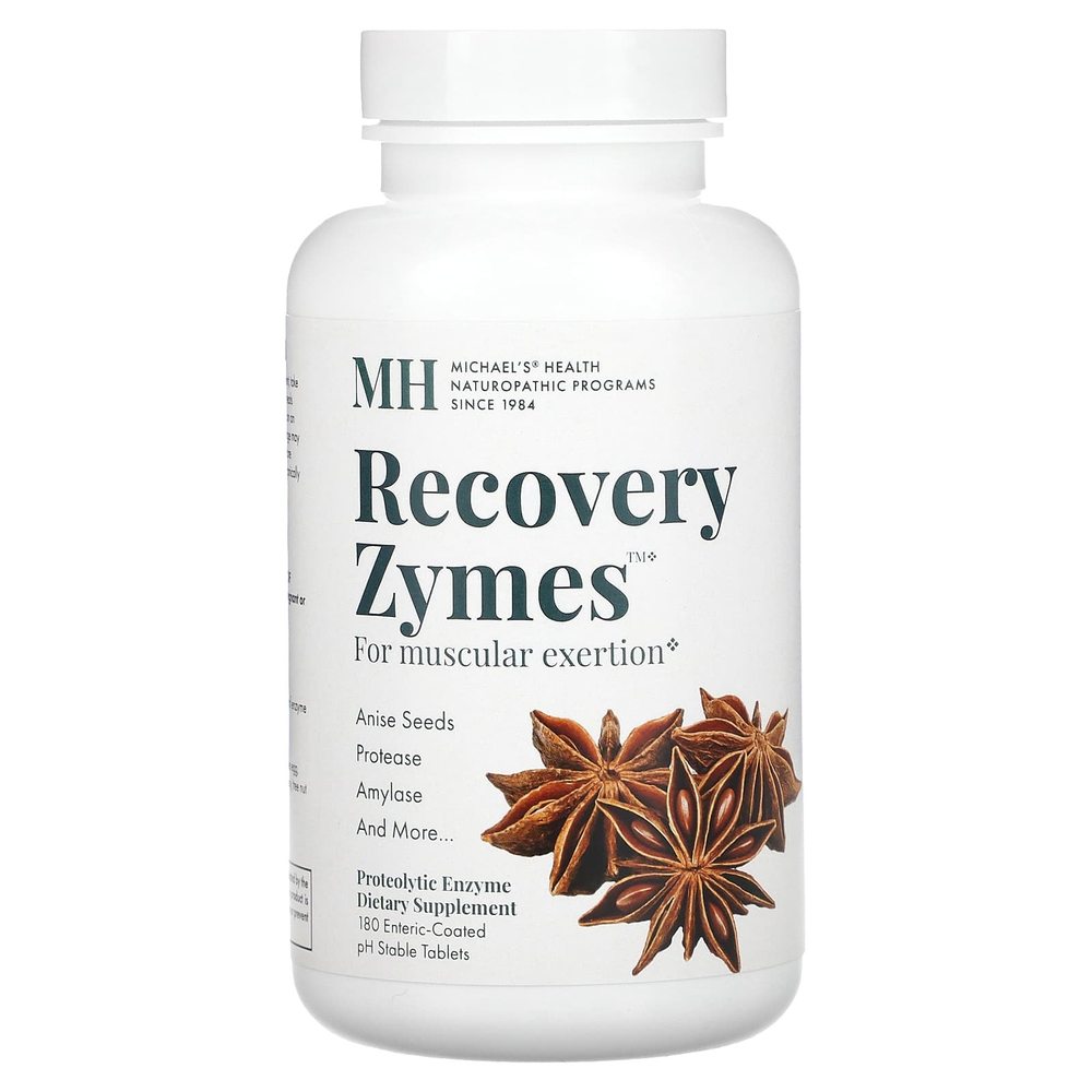 Michael's Health, W-Zymes Xtra, восстановительные ферменты, 180 таблеток, покрытых кишечнорастворимой оболочкой