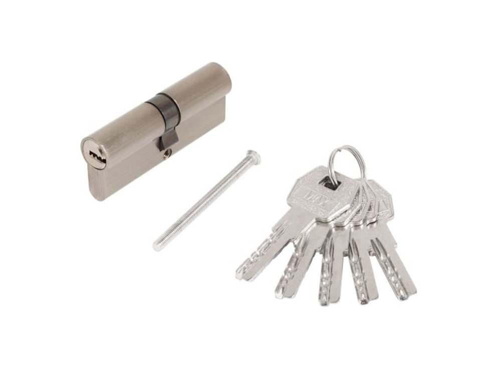 Цилиндр. механизм Стандарт MAX 80 (40*40) SN 5кл перф.ключ/ключ никель матовый