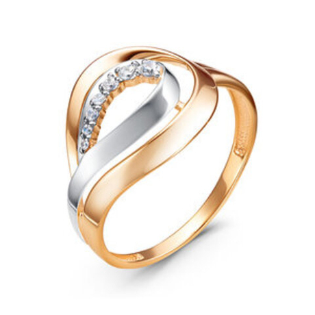 Кольцо из золота с фианитами