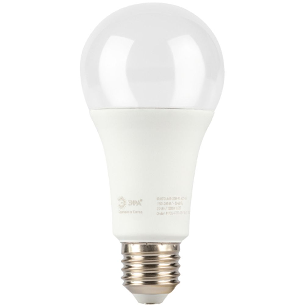 Фитолампа для растений светодиодная ЭРА GREEN LINE ФИТО A65-20W-PL-E27-GR розового свечения 20 Вт