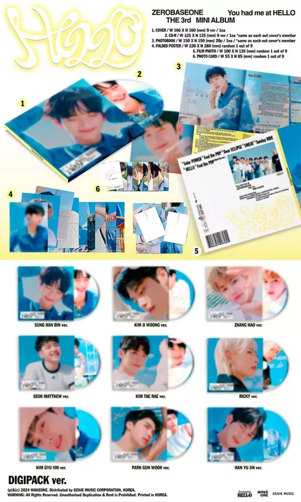 ZEROBASEONE ZB1 - You had me at HELLO [Digipack ver.]