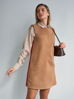 Платье сарафан офисный замшевый