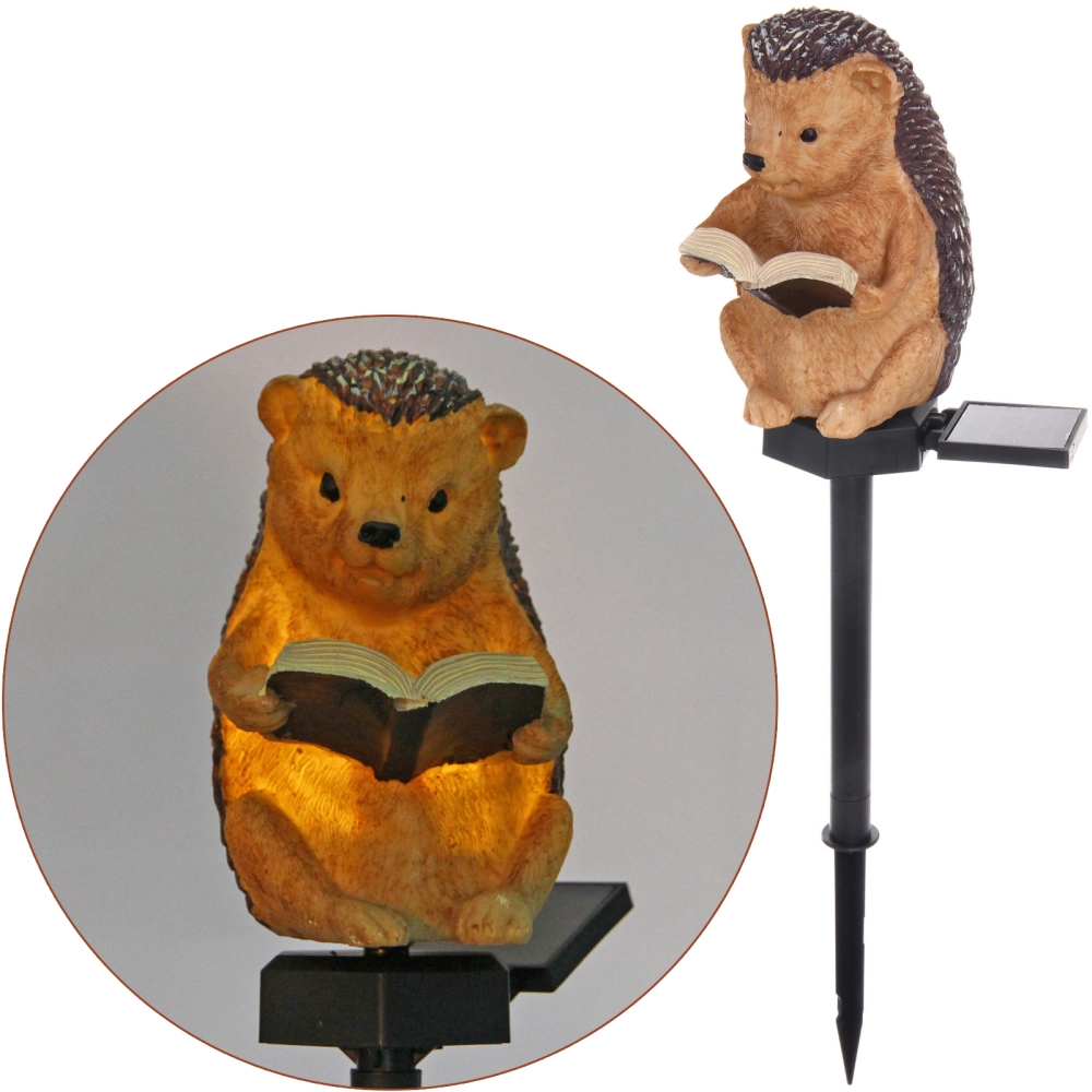 Светильник на солн.батарее «Ежик» 14*11*9 см, (свечение теплый белый)