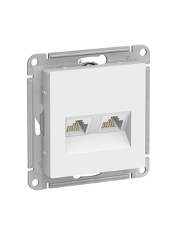 Розетка компьютерная 2-м AtlasDesign RJ45 кат.5E механизм бел. SE ATN000185