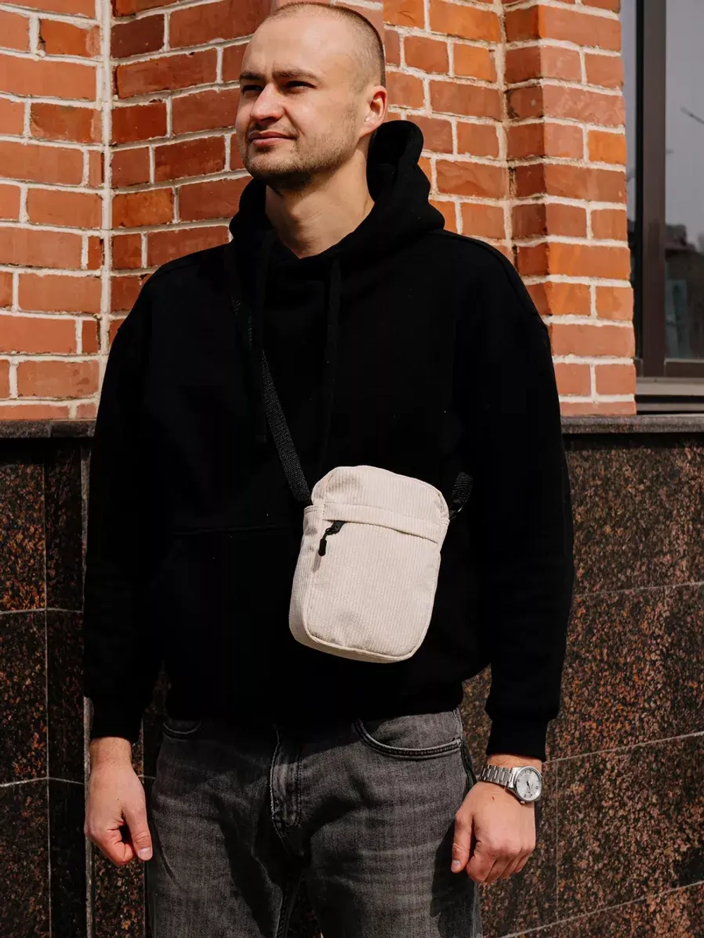 Сумка через плечо кросс-боди, вельветовая