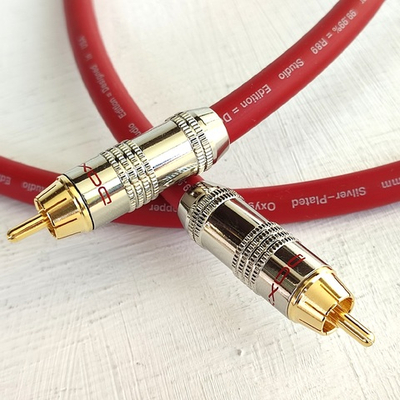 DAXX W89 Сабвуферный кабель 1RCA-1RCA с посеребренными жилами 2x0.75mm2 D=9mm