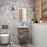 Тумба с раковиной Art&Max Family 40 Бетон Экзотик