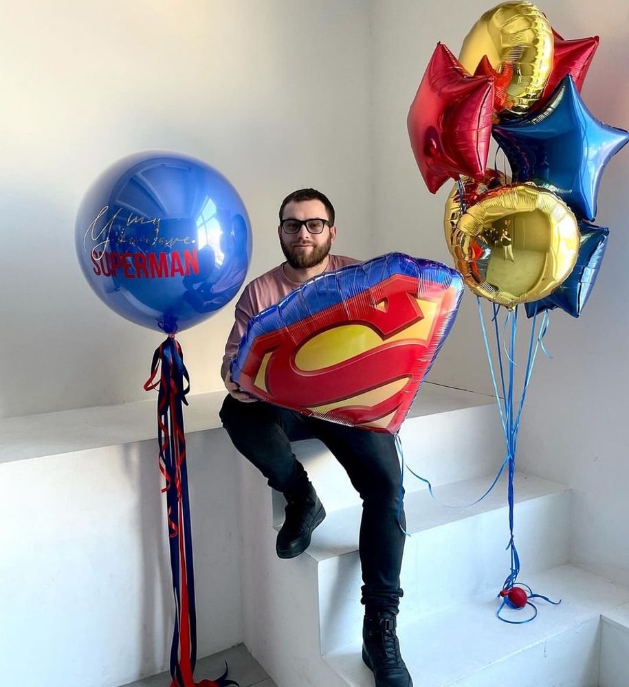 Воздушные шары Супермен для мужчины №2588