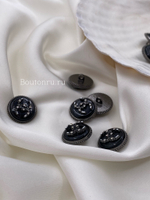 Пуговицы Шан. черные перламутр в графите скидка