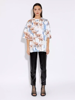 Футболка белая унисекс с принтом OLA OLA