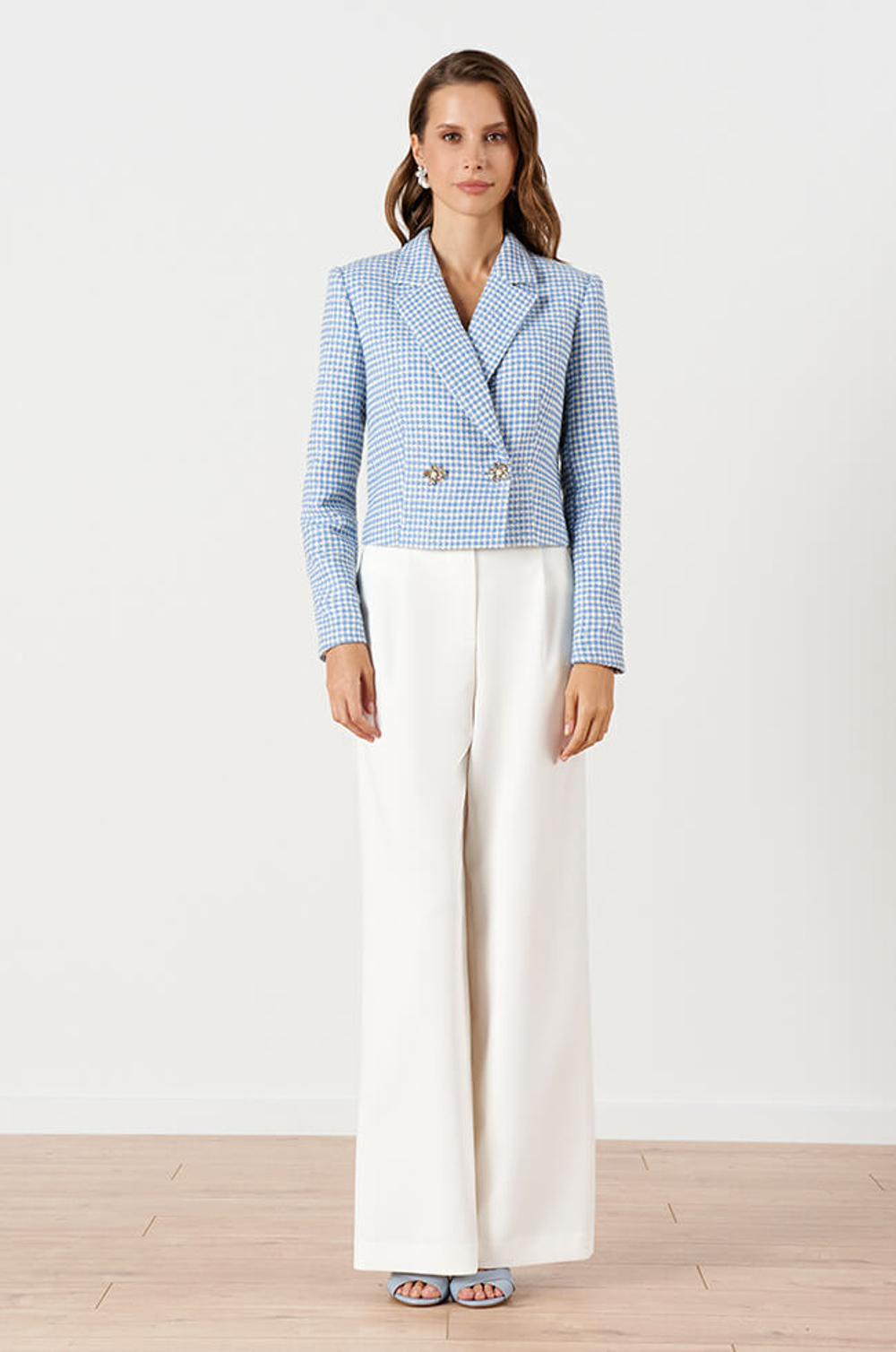 1917 Жакет женский (молочно-голубой)