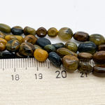 Тигрово-соколиный глаз бусины, галтовка 5-7 мм, цена за нить 38 см