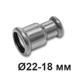 Муфта переходная для труб Ø 22-18 мм, сталь, Retrika, RMF-22/18C / Ø 22-18 мм