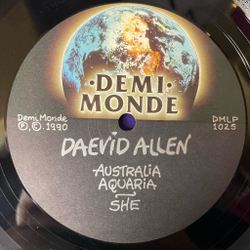 Винтажная виниловая пластинка LP Daevid Allen Australia Aquaria / She (UK 1990)