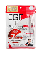 Japan Gals Курс тканевых масок с плацентой и EGF (пептиды) 7 шт