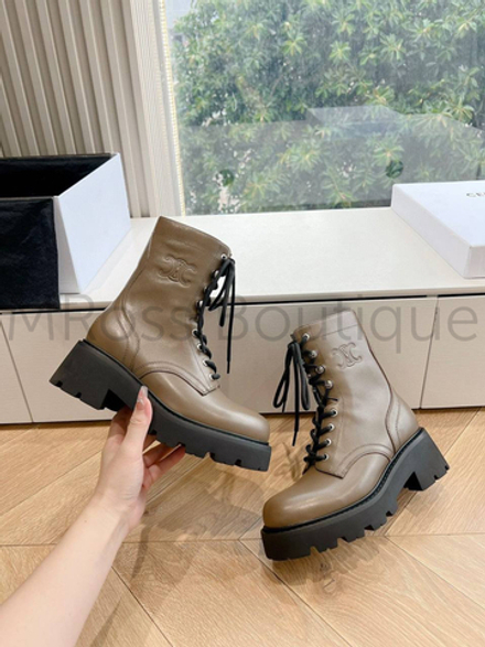 Ботинки Celine Triomphe Rangers цвета хаки