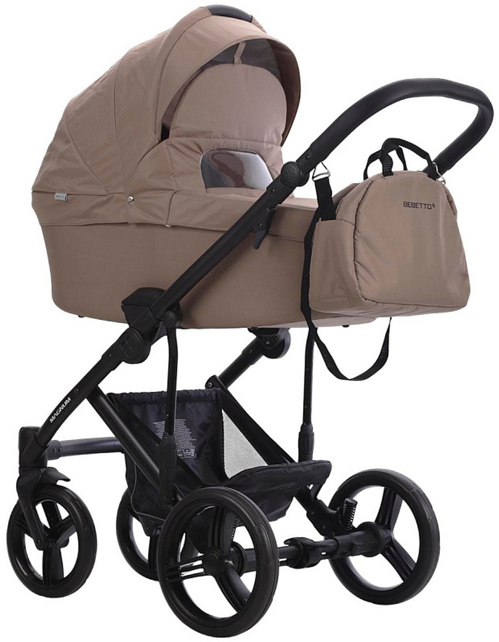 Детская коляска Bebetto Magnum Light 3 в 1 с автокреслом Avionaut Cosmo 01 бежевый