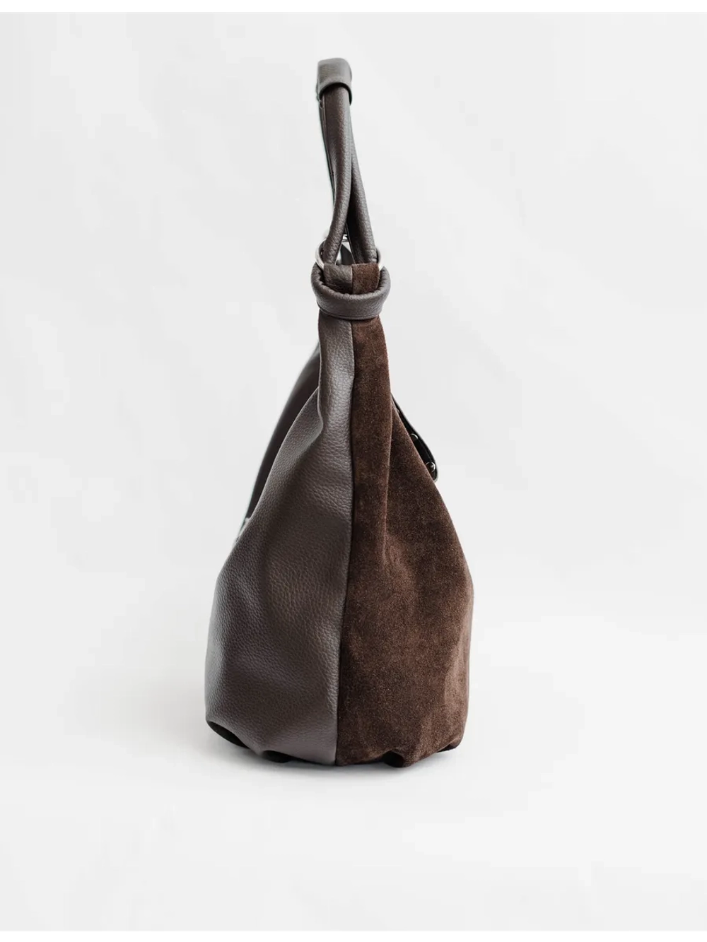 сумка большая через плечо шоппер натуральная замша