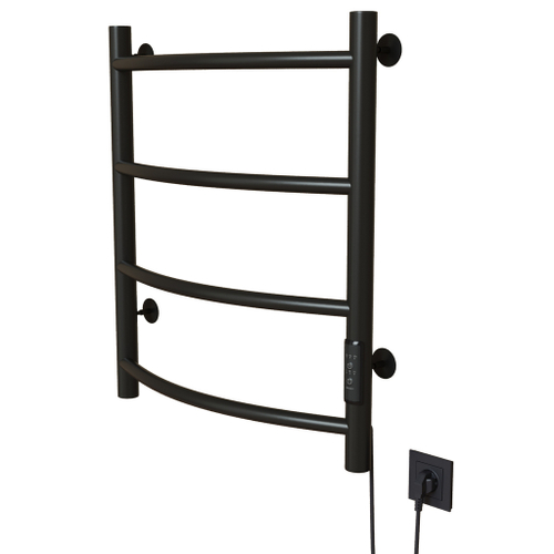 Полотенцесушитель MIXLINE CAPELLA  60х50 (таймер, 201 Вт, 4 перекладины) электрический ЧЕРНЫЙ