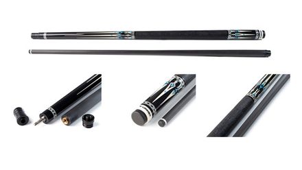 Кий / пул 2-pc "Winner Carbon - 019" (черно-синий) оплетка натур