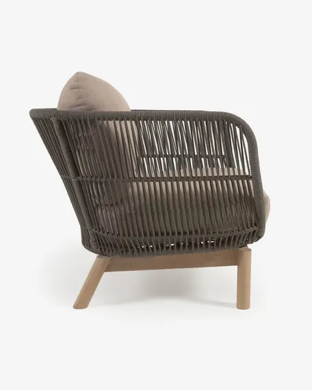 Уличное кресло Catalina, зеленый корд, массив акации