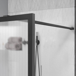 Душевая перегородка Walk-In VSW-1HP800FLGM, 800*2000, вороненая сталь, стекло рифленое