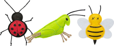 Игрушка для кошек "Насекомые", 11 см в наборе 3 шт, Trixie