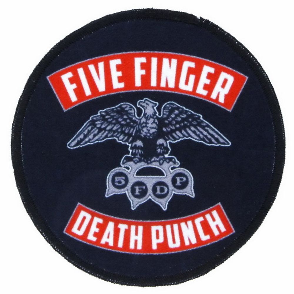 Нашивка Five Finger Death Punch USA круглая (921)