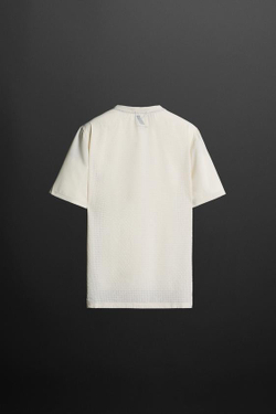 ZARA ЛЕГКАЯ СПОРТИВНАЯ ФУТБОЛКА, ЭКРЮ