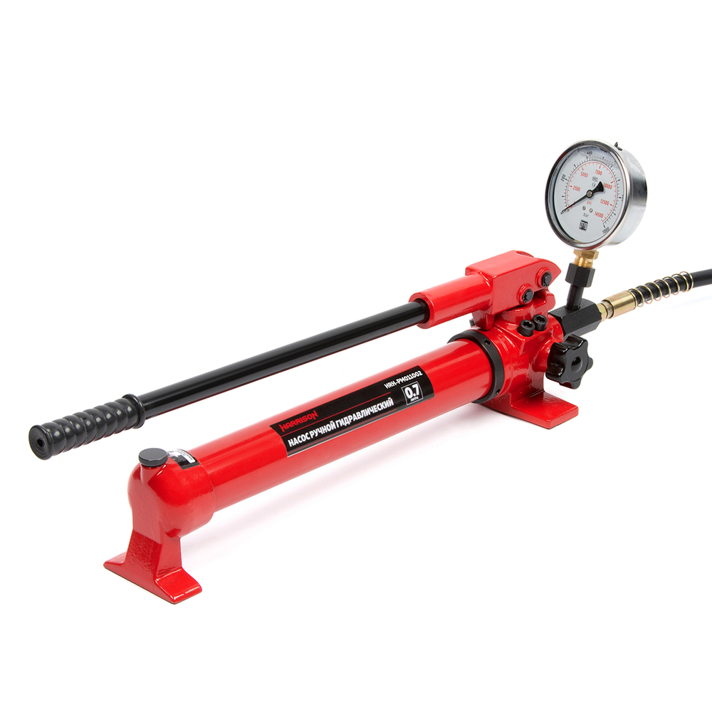 HRH-PM011002 Гидравлический ручной насос, однополостной, с манометром, 700 бар, 0,7 л
