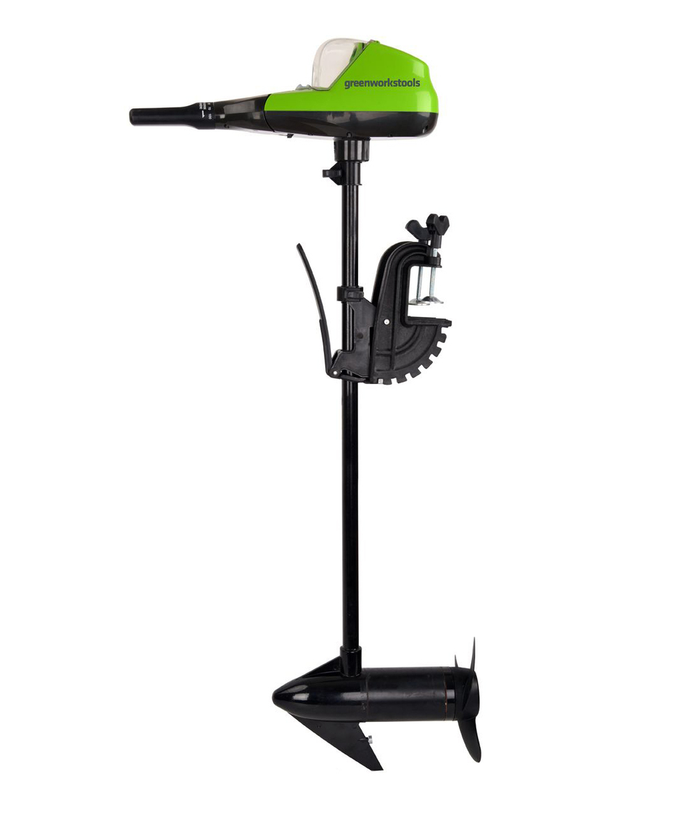 Мотор лодочный Greenworks G40TM55 аккумуляторный, 40V, 25 кг, без АКБ и ЗУ