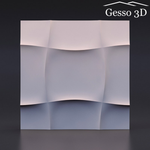 Гипсовая 3D панель Мягкий квадрат