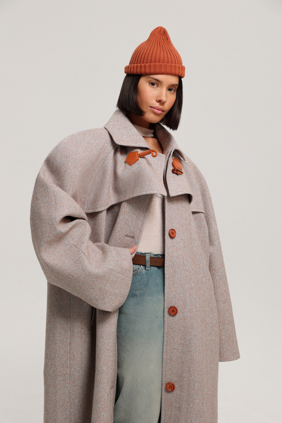 Пальто реглан миди