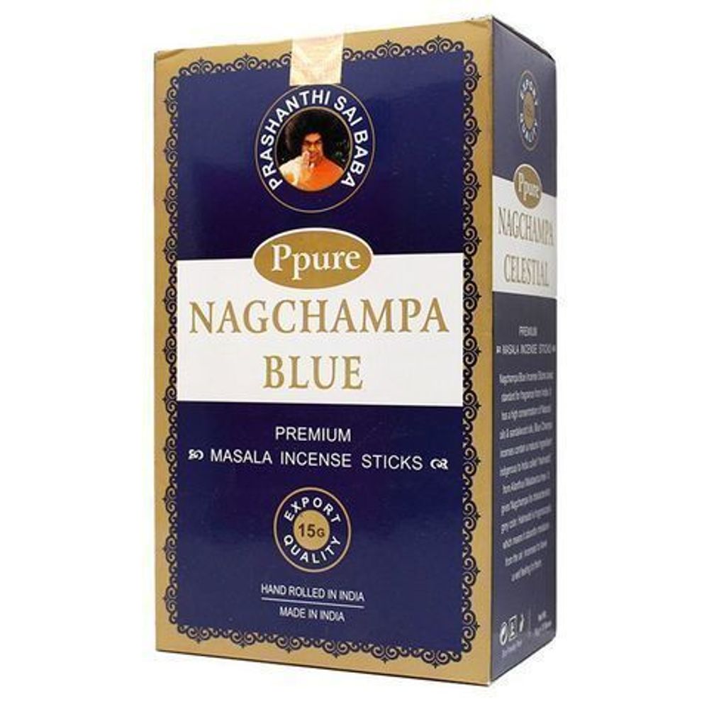 Ppure Nag Champa Nag Champa Благовоние-масала Наг Чампа (голубая) 15 г