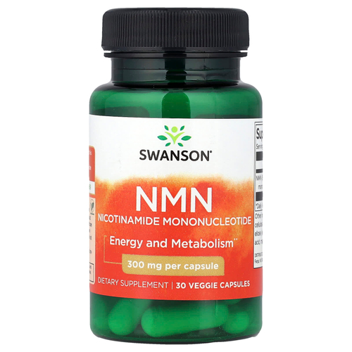 Swanson Vitamins, NMN, 300 мг, 30 растительных капсул
