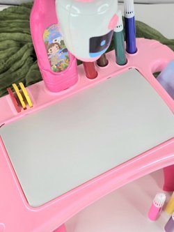 Доска для рисования с проектором, 12 фломастеров в комплекте (201171914-1) розовая