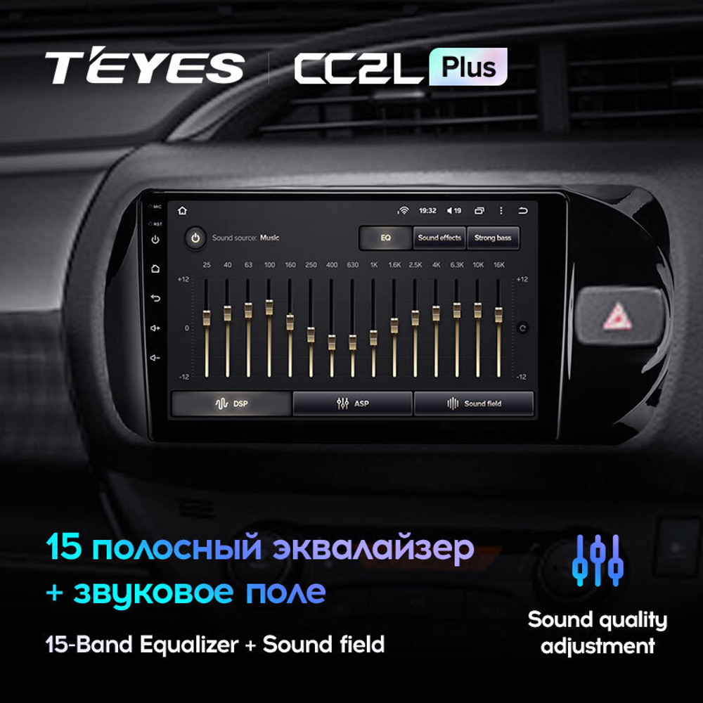 Teyes CC2L Plus 9" для Toyota Vitz 2014-2019 (прав)