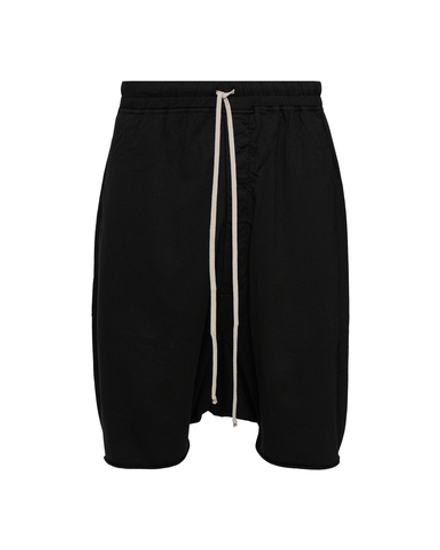 RICK OWENS DRKSHDW ШОРТЫ ЧЕРНЫЕ HOLLYWOOD DRAWSTRING PODS RNP