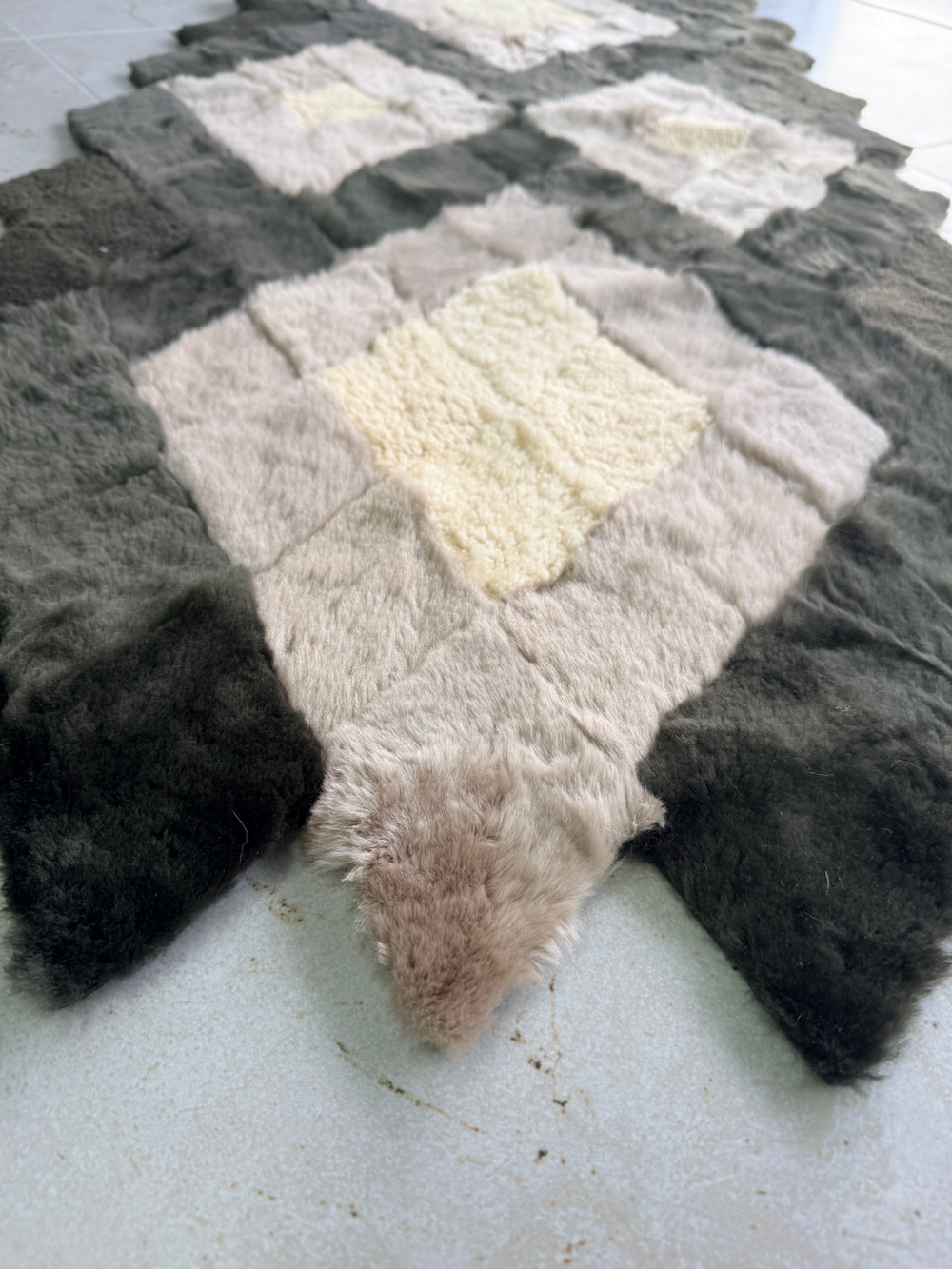 Покрывало меховое ковер из шкуры овчины