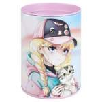 Копилка-подставка для канцелярских принадлежностей, 10,4х7,5х7,5 см. Коллекция "АНИМЕ С КОТИКАМИ":