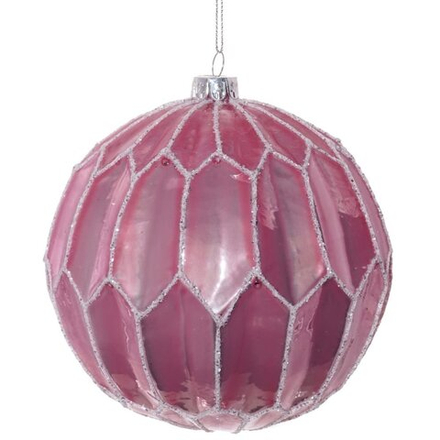 GAEM Украшение новогоднее Шар "Розовый восторг", D12 см, L12 W12 H12 см