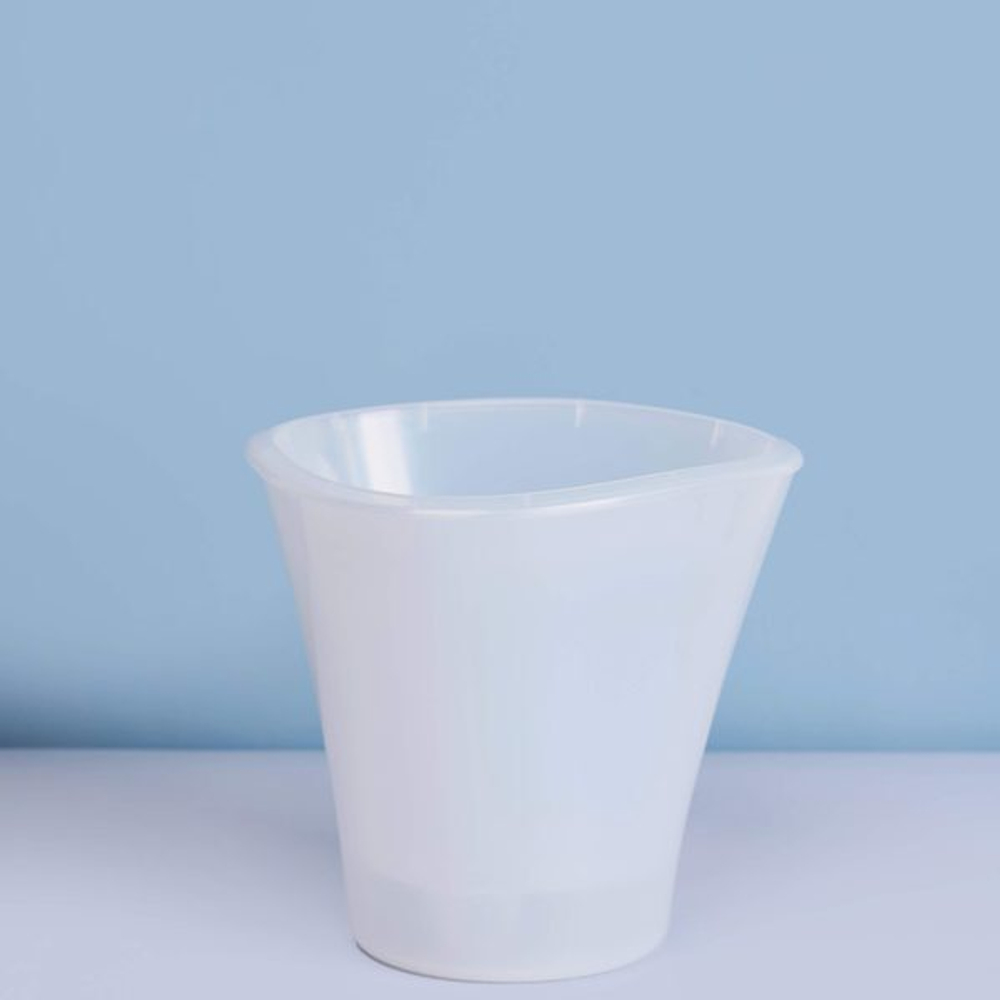 Кашпо для цветов пластиковое 1,5л d-15см «Лагуна» со вставкой прозрачный